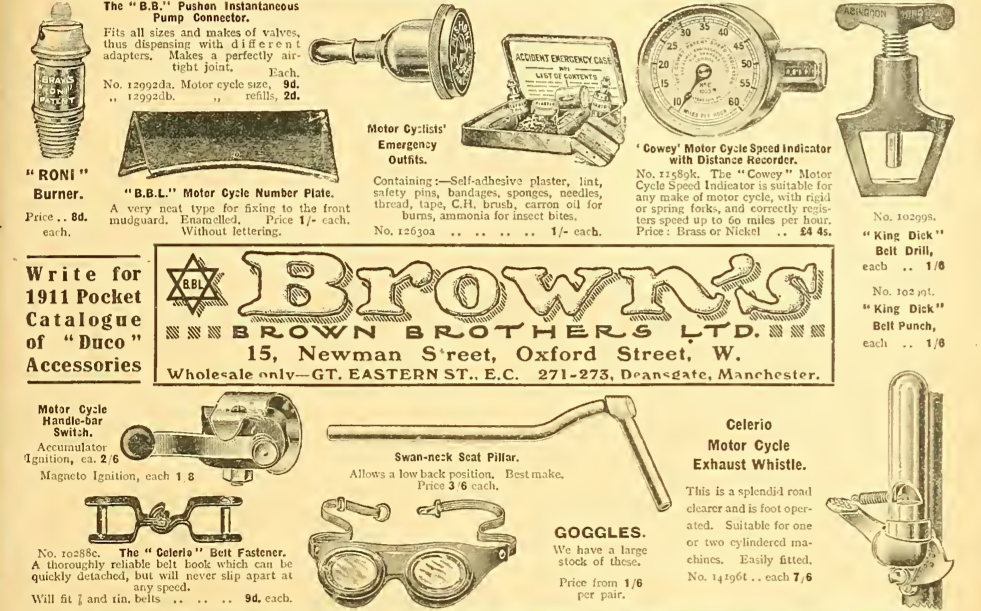 1911 BROWN BROS ADVERT A:W