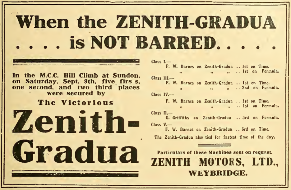 1911 ZENITH GRADUA AD