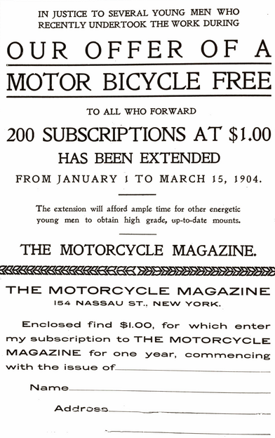 1903 SUBSCRIPTION AD