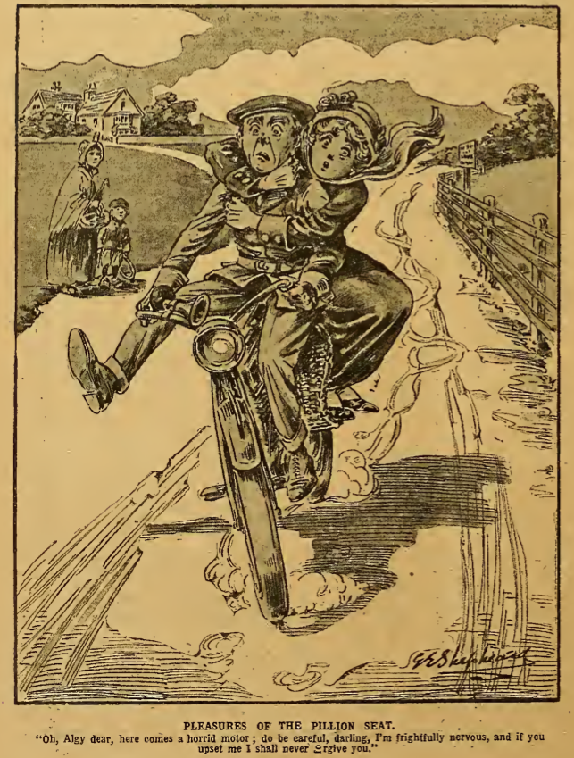 1912 PILLION CARTOON