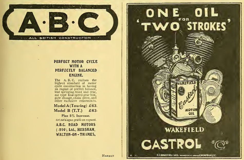 1915 ABC-CASTROL AD