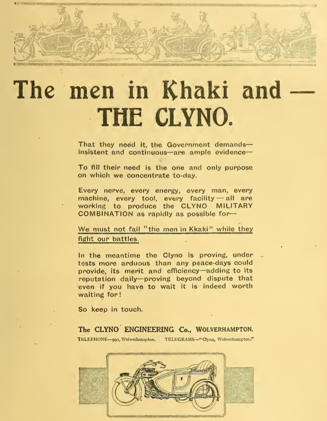 1915 CLYNO AD
