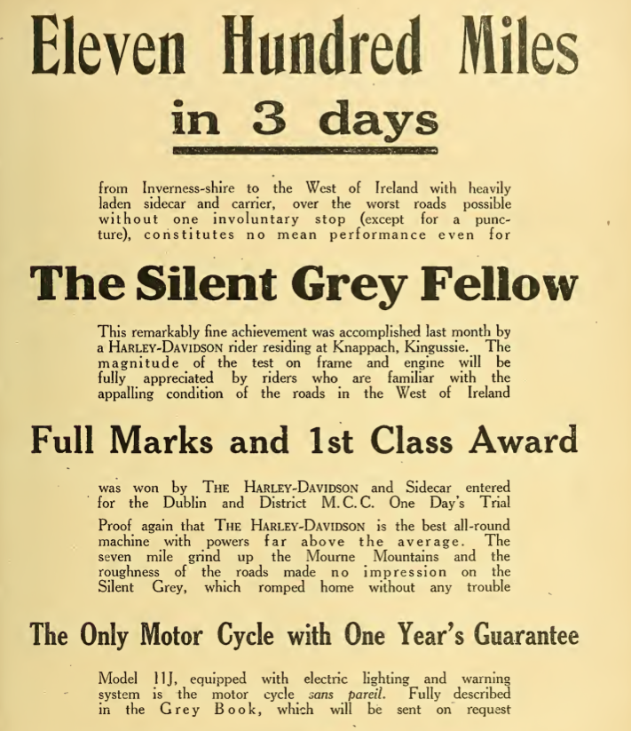 1915 HARLEY GREY AD