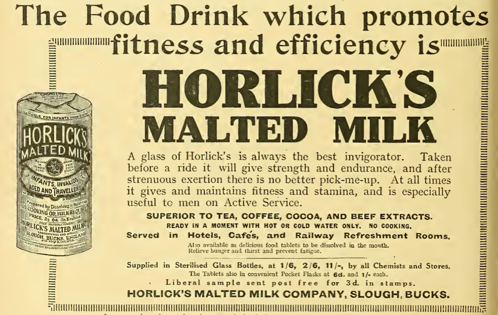 1915 HORLICKS AD