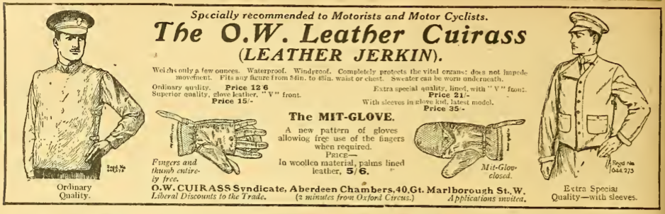 1915 LEATHER JACKET AD