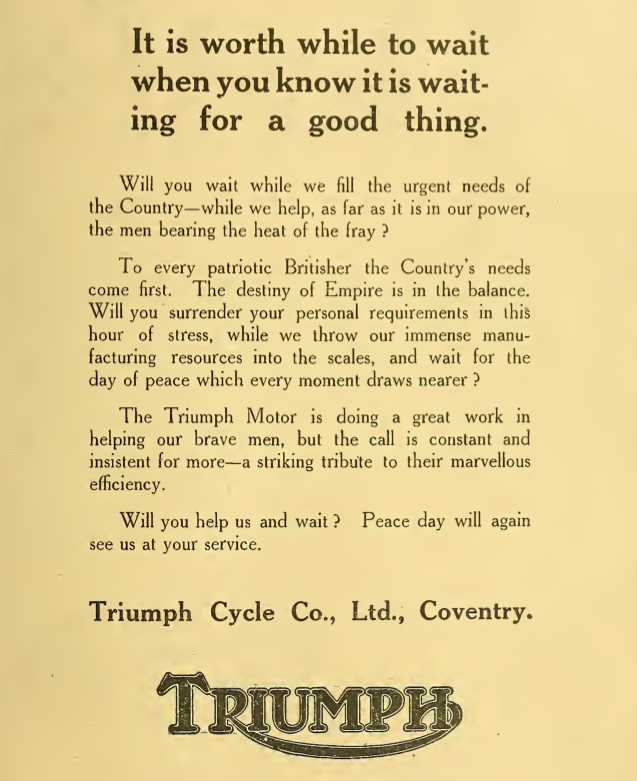 1915 TRIUMPH AD