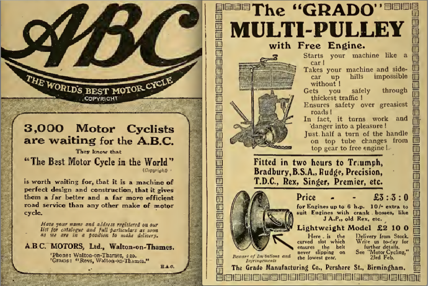 1916 ABC GRADO ADS
