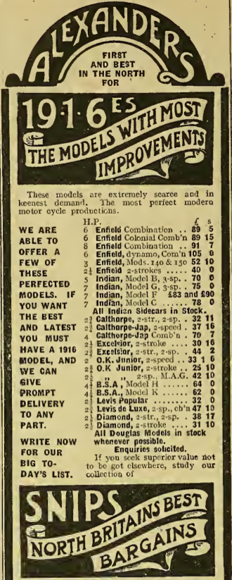 1916 ALEXANDERS AD