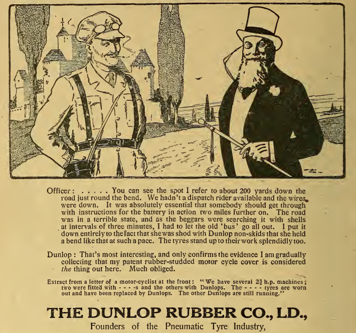 1916 DUNLOP AD
