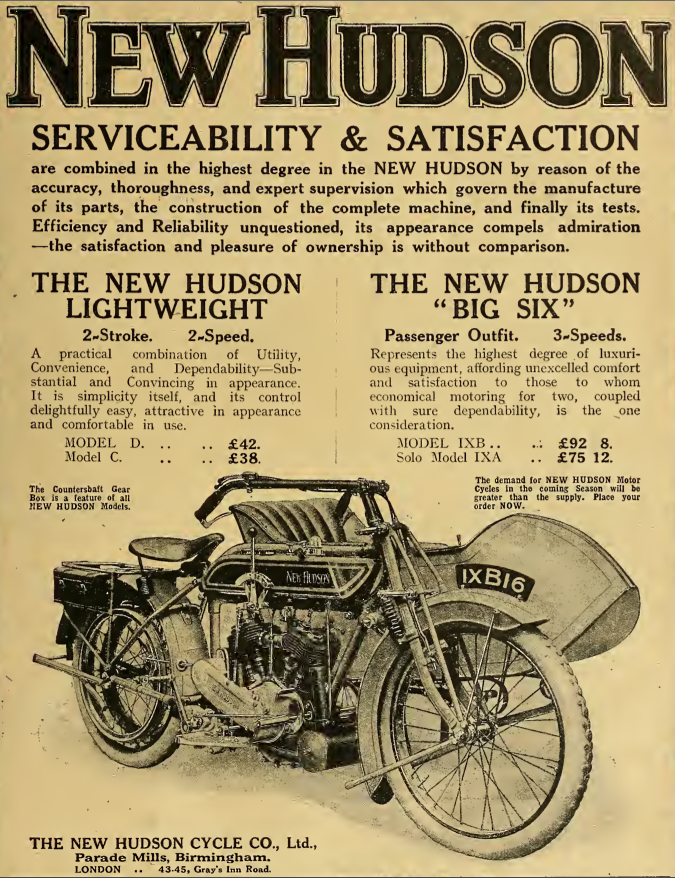 1916 NEW HUDSON AD