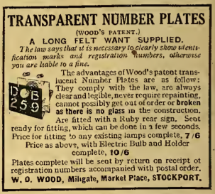 1916 NOPLATE AD