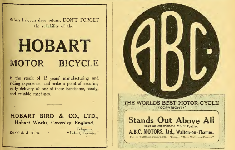 1918 HOBART ABC ADS