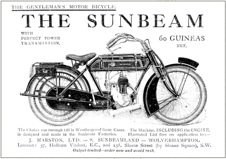 1912 1ST SUNBEAM AD