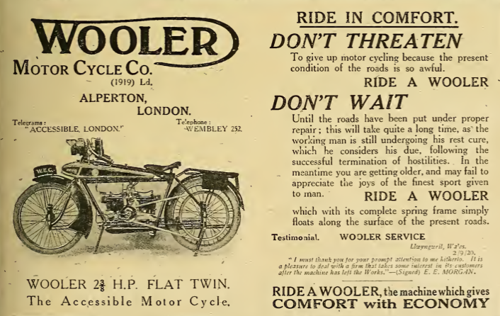 1920 WOOLER AD
