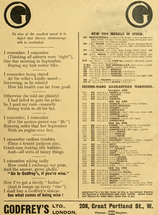 1914 GODFREYS AD