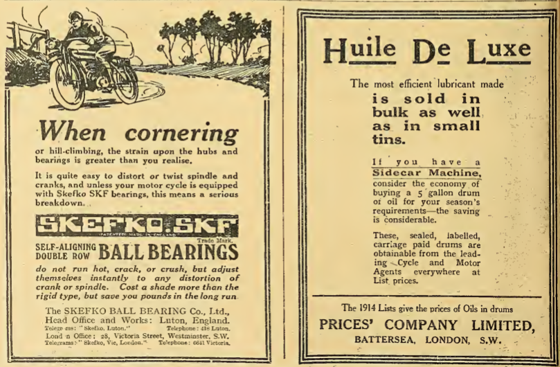 1914 SKEFKO HUILLE ADS