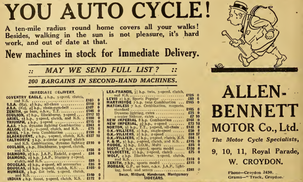 1921 BENNETTS AD