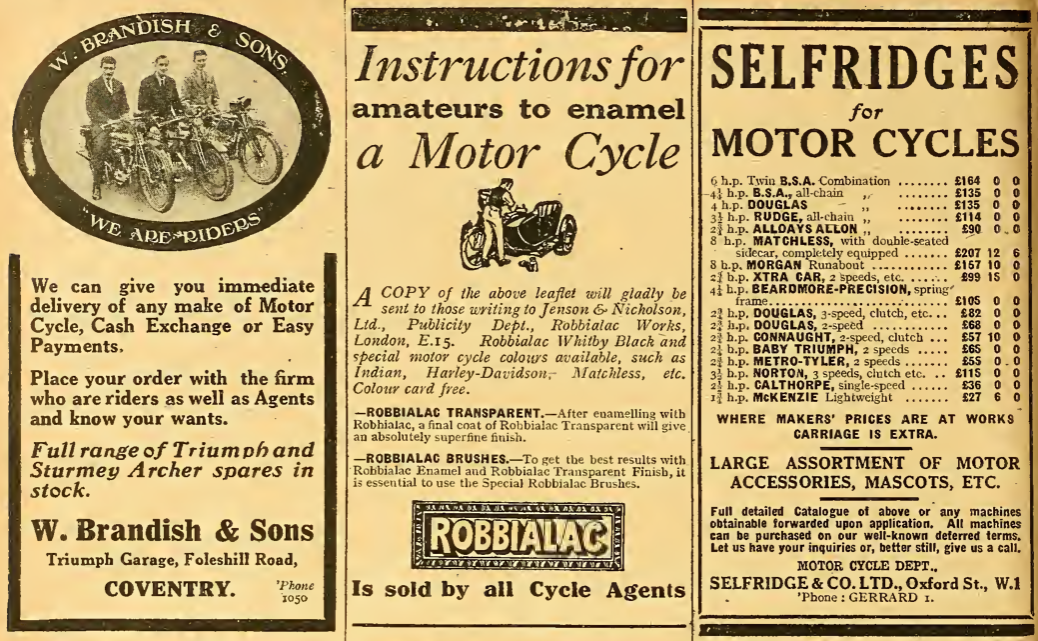 1922 THREE ADS