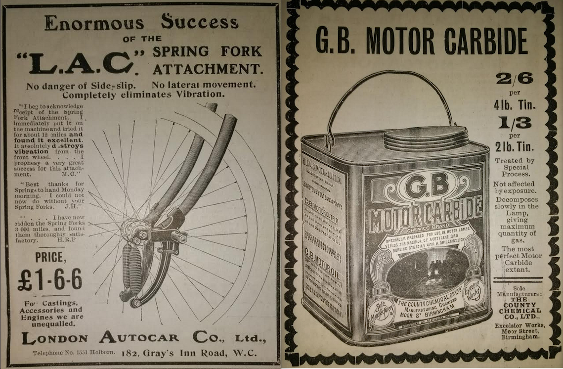 1905 LAC-CARBIDE ADS