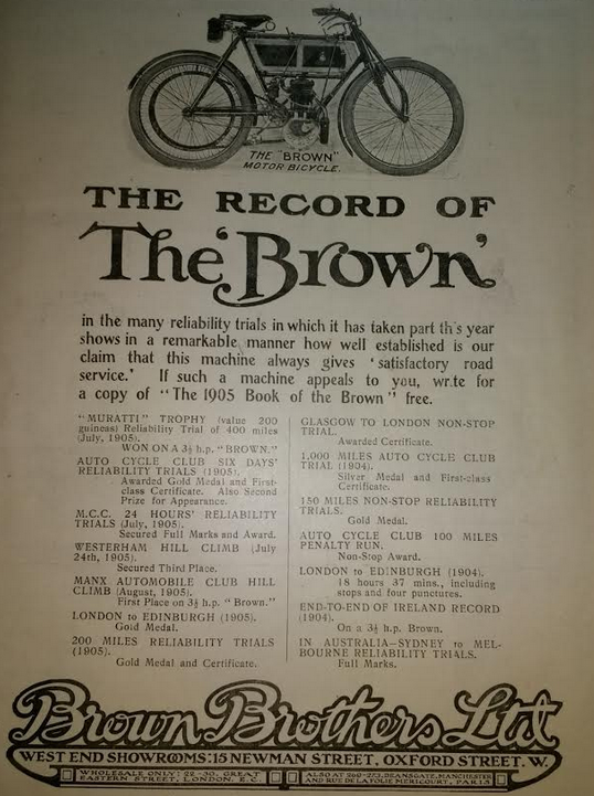 1905 BROWN AD