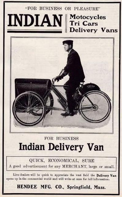 1906 INDIAN DELIVERY TRIKE AD