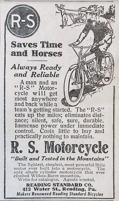 1909 READING STANDARD AD