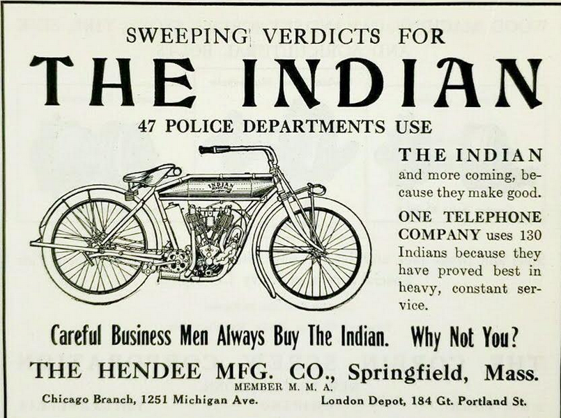 1911 INDIAN POLICE AD