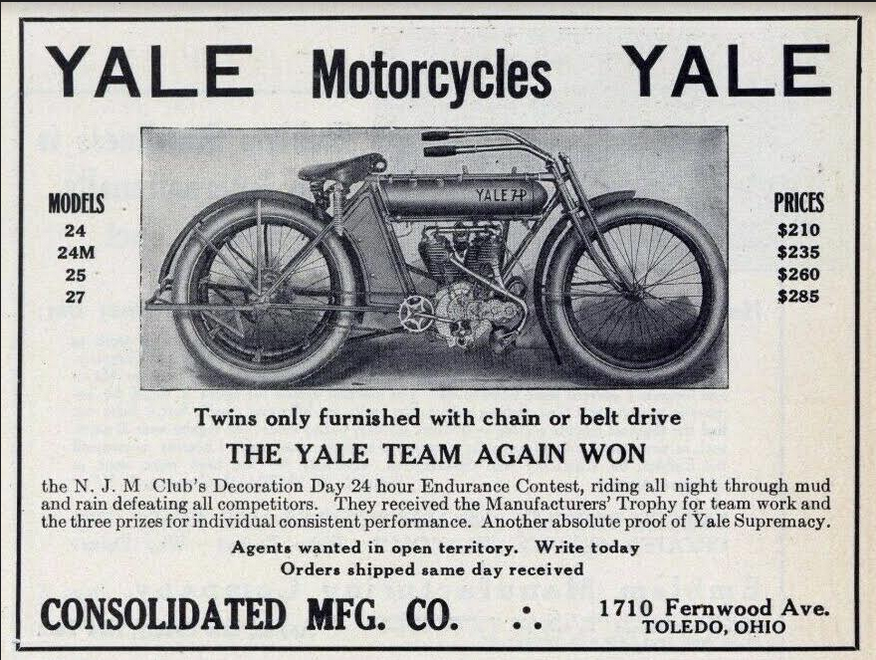 1911 YALE AD
