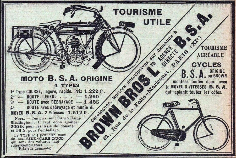 1913 BROWN AD