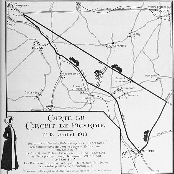 1913 FRENCH GP ROUTE