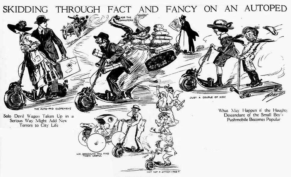 1915 AUTOPED CARTOONS