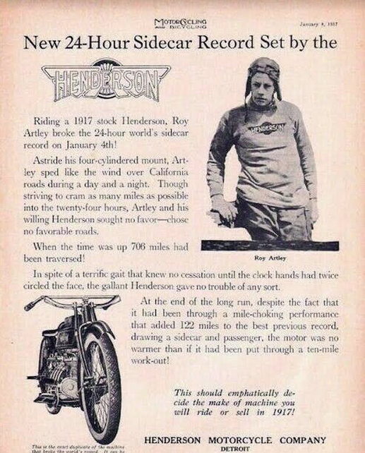 1917 HENDERSON SCAR RECORD AD