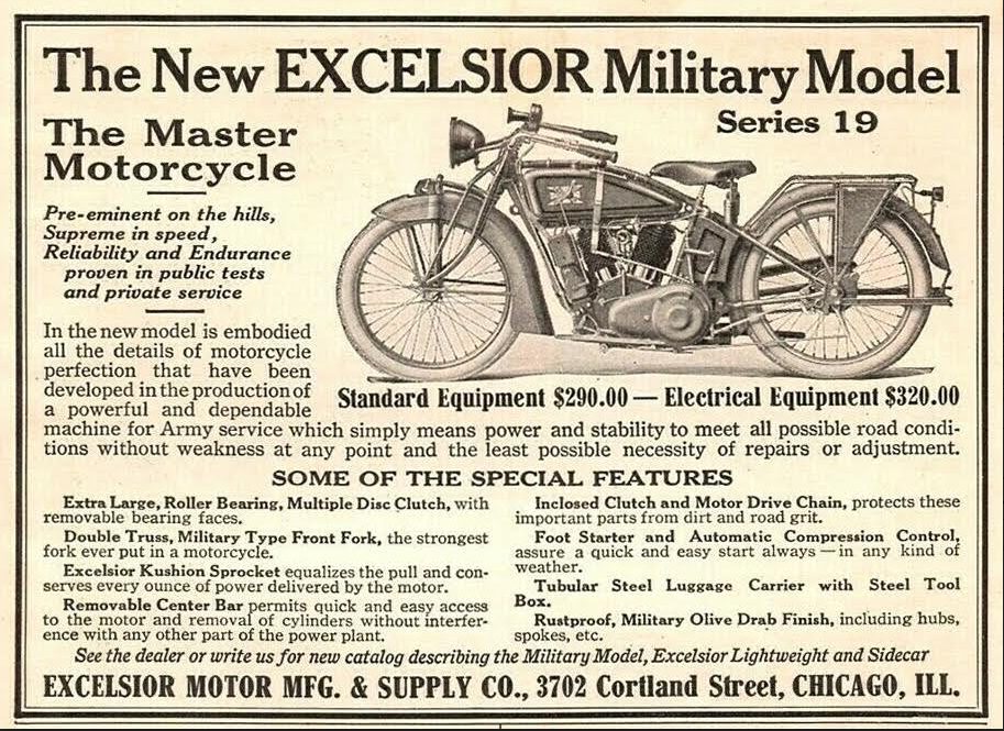 1918 EXCELSIOR AD