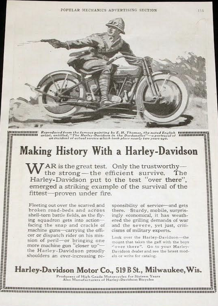 1918 HARLEY AD