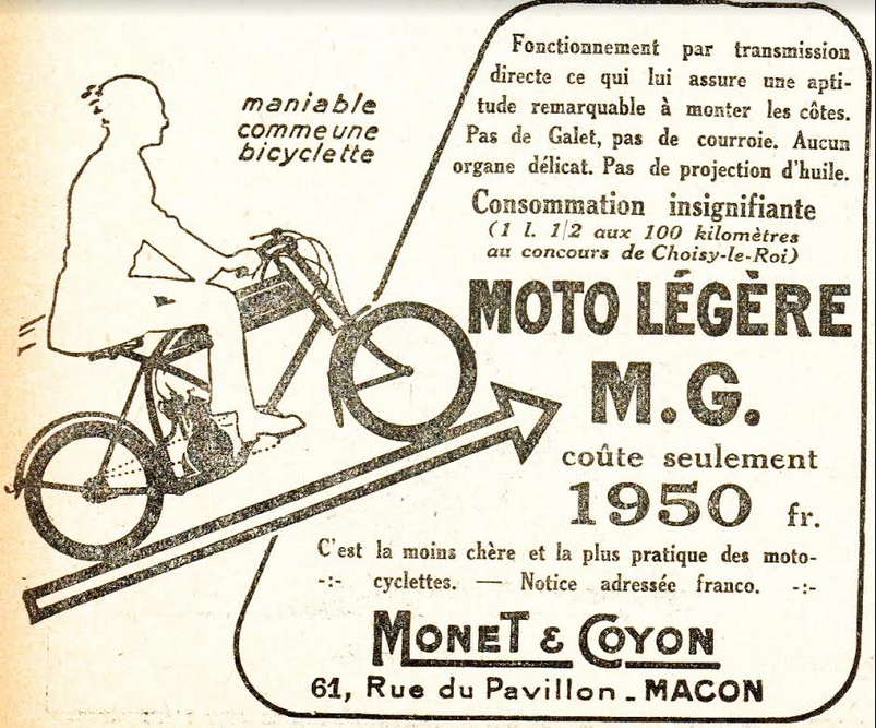 1922 MONET & GOYON AD