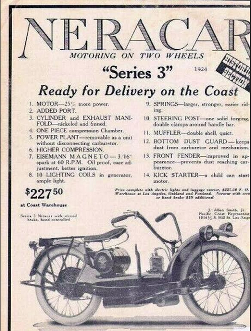 1924 NERACAR US AD
