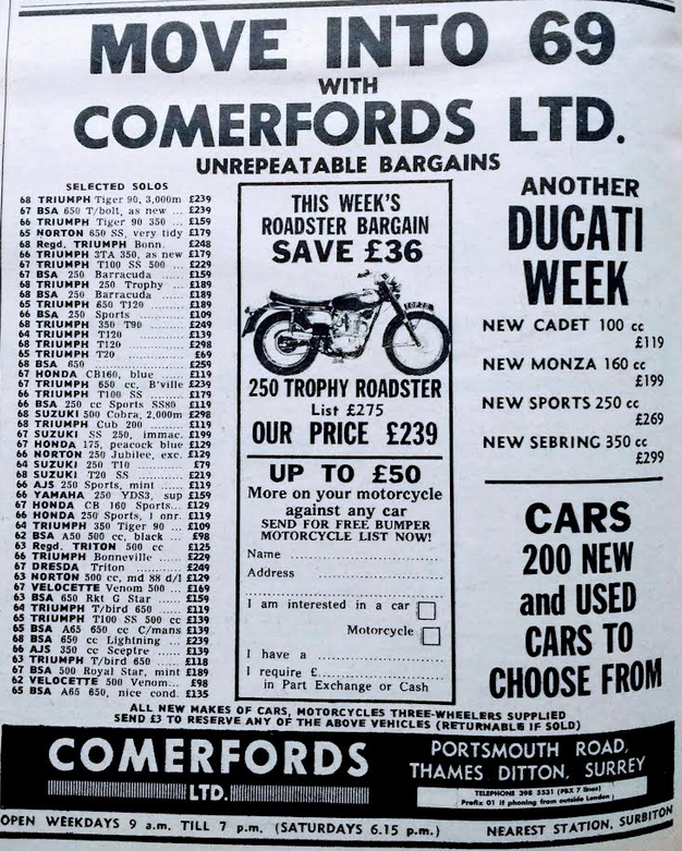 1969 COMERFORDS AD