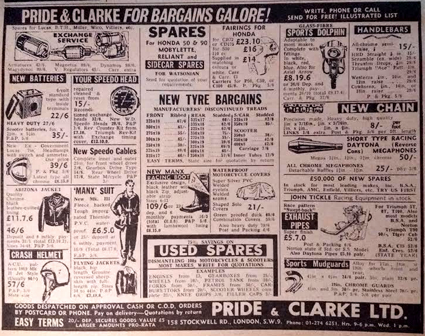 1969 PRIDE & CLARKE AD