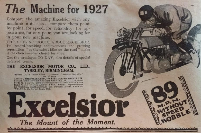 1926 EXCELSIOR AD