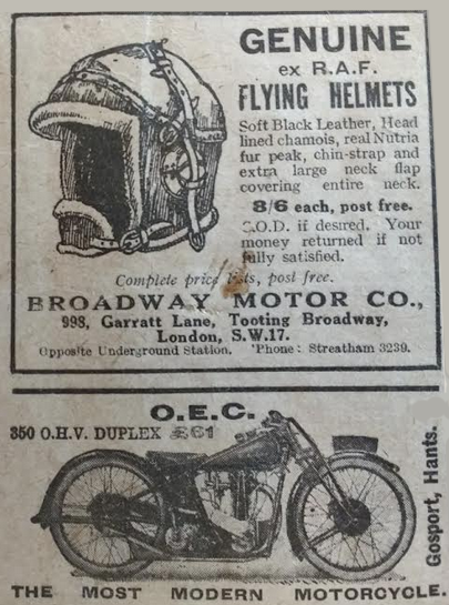 1926 RAFHELMET AD