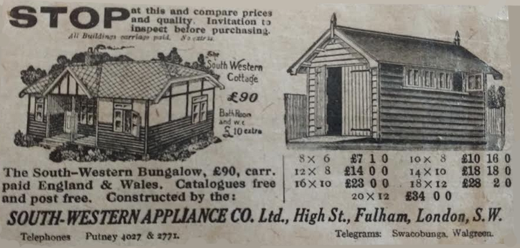 1926 SHED AD