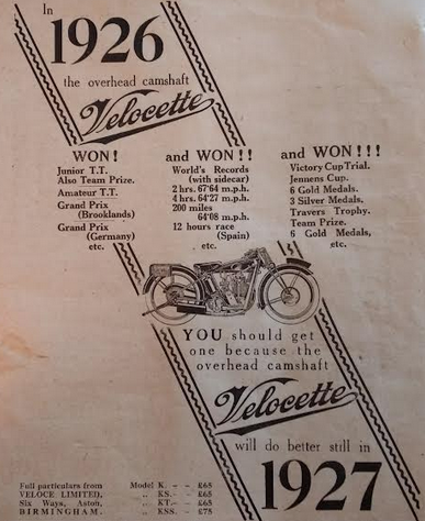1926 VELO AD