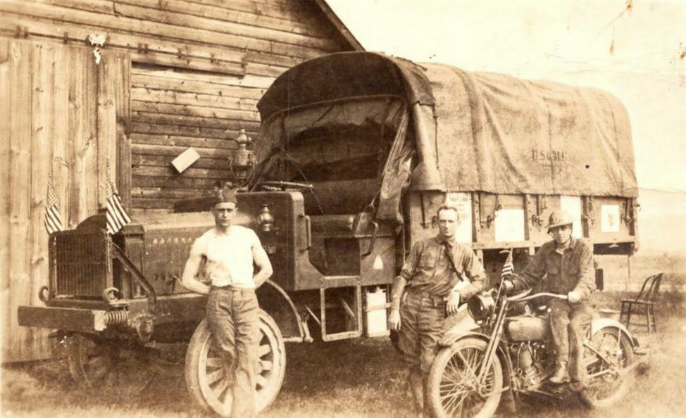 WW1 HARLEY+TRUCK