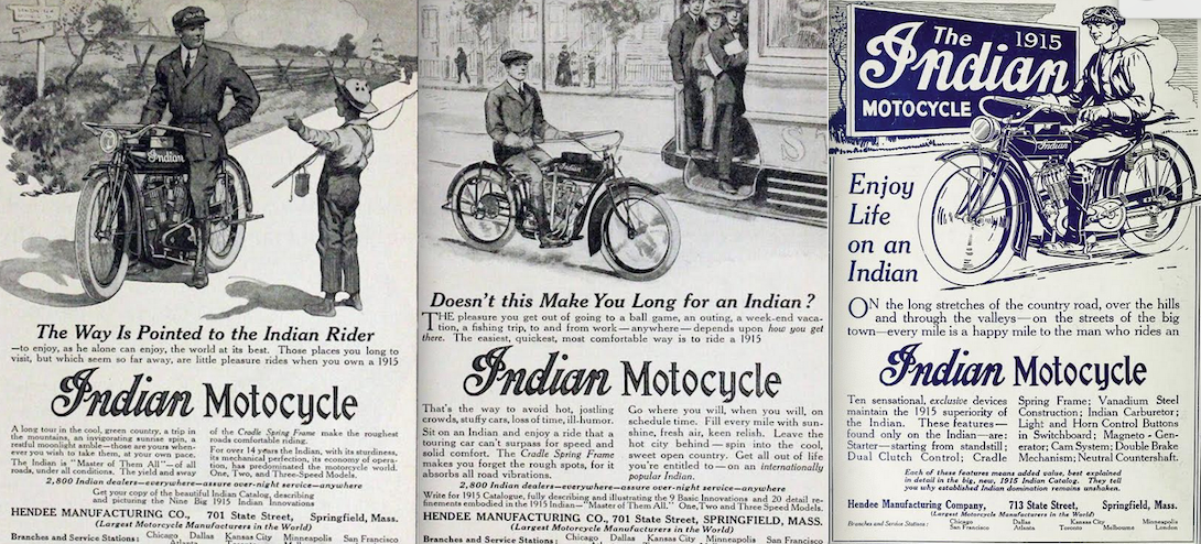 1915 3 INDIAN ADS