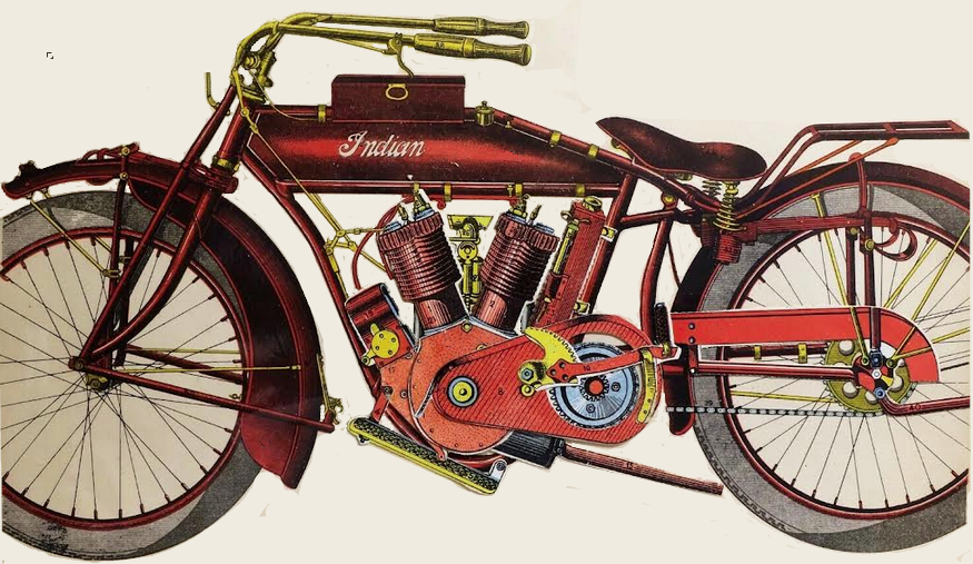 1916 INDIAN 7HP COLOUR