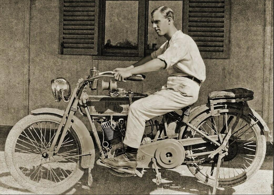 1920ish HARLEY IN WHITE