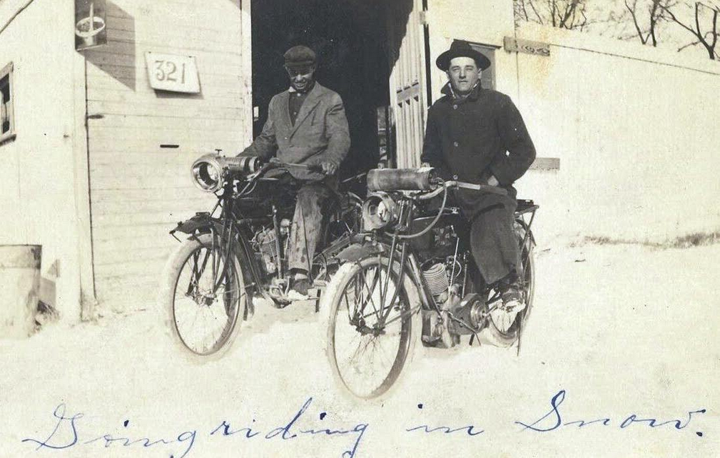 1920s EXCELSIOR IN SNOW