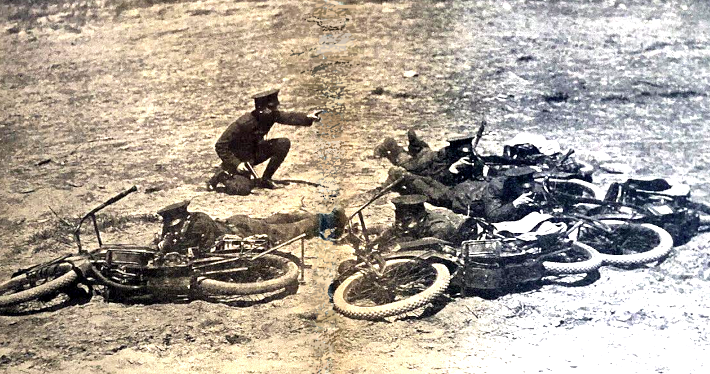 WW1 1918 DRs FIRING PRONE