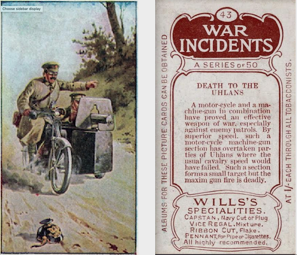 WW1 CARD MG SCAR