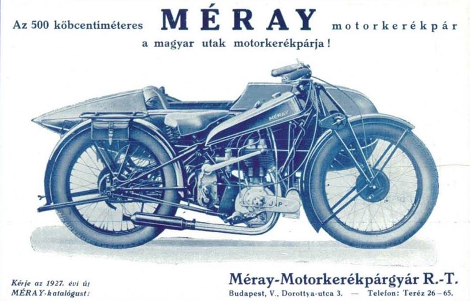 1927 MERAY HUNGARIAN AD